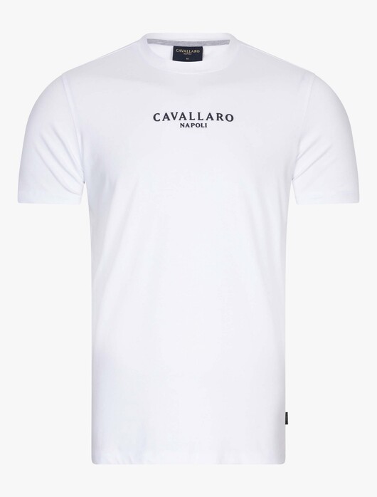 Cavallaro Napoli Bari Tee Front Logo T-Shirt White