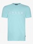 Cavallaro Napoli Bassario Tee Cotton Stretch CVLLR Fantasy Logo T-Shirt Aqua Blue