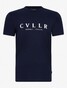 Cavallaro Napoli Bassario Tee Cotton Stretch CVLLR Fantasy Logo T-Shirt Dark Evening Blue