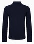 Cavallaro Napoli Basso Uni Color Long Sleeve Polo Donker Blauw