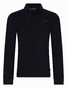 Cavallaro Napoli Basso Uni Color Long Sleeve Poloshirt Black