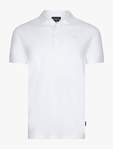 Cavallaro Napoli Bavegio Organic Cotton Blend Subtle Stretch Polo Wit