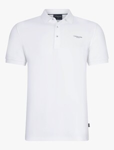Cavallaro Napoli Bavegio Subtle Cotton Stretch Poloshirt White