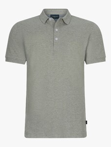 Cavallaro Napoli Bavone Organic Cotton Blend Poloshirt Licht Green Melange