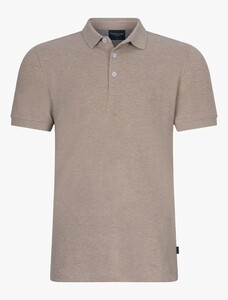 Cavallaro Napoli Bavone Organic Cotton Blend Poloshirt Sand Melange