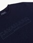 Cavallaro Napoli Beciano Tee Front Logo Pattern T-Shirt Donker Blauw