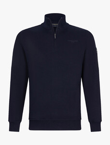 Cavallaro Napoli Bellunio Half Zip Sweat Trui Donker Blauw