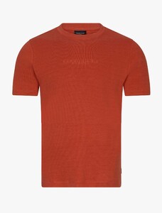 Cavallaro Napoli Bruno Tee Cotton Linnen T-Shirt Burnt Orange