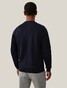 Cavallaro Napoli Cavezzio Crew Neck Front Logo Sweat Pullover Dark Evening Blue