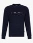 Cavallaro Napoli Cavezzio Crew Neck Front Logo Sweat Pullover Dark Evening Blue