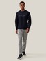 Cavallaro Napoli Cavezzio Crew Neck Front Logo Sweat Trui Donker Blauw