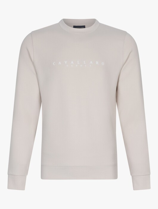 Cavallaro Napoli Cavezzio Crew Neck Front Logo Sweat Trui Kitt