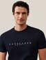 Cavallaro Napoli Cavezzio Tee Front Logo T-Shirt Dark Evening Blue