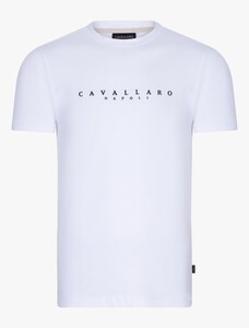 Cavallaro Napoli Cavezzio Tee Front Logo T-Shirt Wit