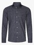 Cavallaro Napoli Cecilio Pied-de-Poule Pattern Shirt Dark Evening Blue