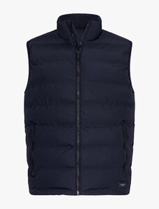 Cavallaro Napoli Cesario Padded High Zip Body-Warmer Donker Blauw