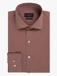 Cavallaro Napoli Compattio Cotton Stretch Easy-Iron Shirt Old Pink