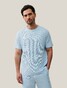 Cavallaro Napoli Coranio Cotton texture Tee T-Shirt Licht Blauw