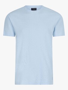 Cavallaro Napoli Coranio Cotton texture Tee T-Shirt Licht Blauw