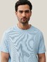 Cavallaro Napoli Coranio Cotton texture Tee T-Shirt Licht Blauw