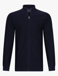 Cavallaro Napoli Corinaldo Full Zip Cardigan Dark Evening Blue