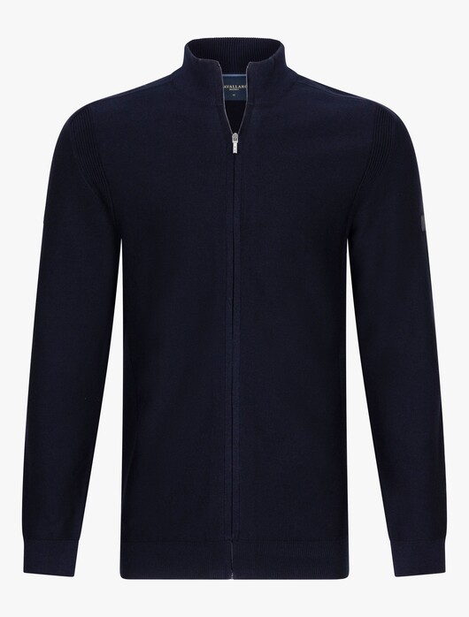 Cavallaro Napoli Corinaldo Full Zip Cardigan Dark Evening Blue