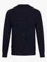 Cavallaro Napoli Corsico High Neck Half Zip Rib Knit Pullover Dark Evening Blue