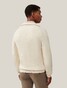 Cavallaro Napoli Corsico High Neck Half Zip Rib Knit Pullover Off White