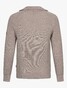 Cavallaro Napoli Corsico High Neck Half Zip Rib Knit Pullover Sand