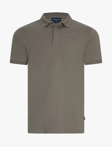 Cavallaro Napoli Davegio Cotton Subtle Stretch Polo Midden Groen