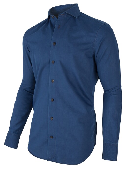 Cavallaro Napoli Denimo Shirt Mid Blue