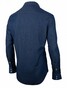 Cavallaro Napoli Denimo Sleeve 7 Overhemd Midden Blauw