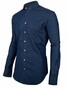 Cavallaro Napoli Denimo Sleeve 7 Overhemd Midden Blauw