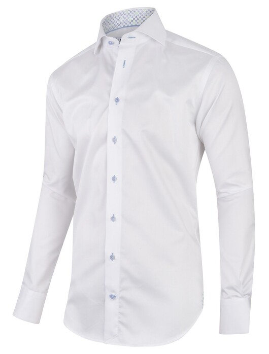 Cavallaro Napoli Destio Shirt White-Lightblue