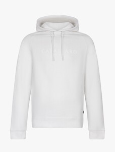Cavallaro Napoli Enego Tone-on-Tone Front Logo Hoodie Trui Off White