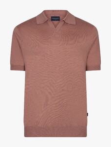 Cavallaro Napoli Erlino Linen Cotton Blend Poloshirt Old Pink