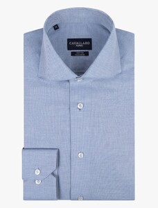 Cavallaro Napoli Ferrucini Cotton Cashmere Overhemd Licht Blauw