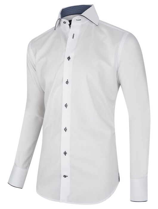 Cavallaro Napoli Florento Shirt White-Navy