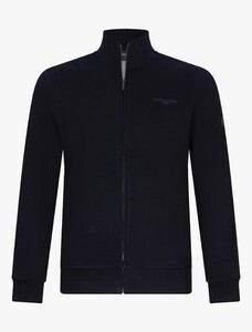 Cavallaro Napoli Franco Full Zip Sweat Vest Donker Blauw