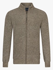 Cavallaro Napoli Full Zip Cardigan Vest Midden Groen