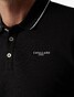 Cavallaro Napoli Girmano Uni Sportive Fine Contrast Stripe Poloshirt Black