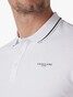 Cavallaro Napoli Girmano Uni Sportive Fine Contrast Stripe Poloshirt White