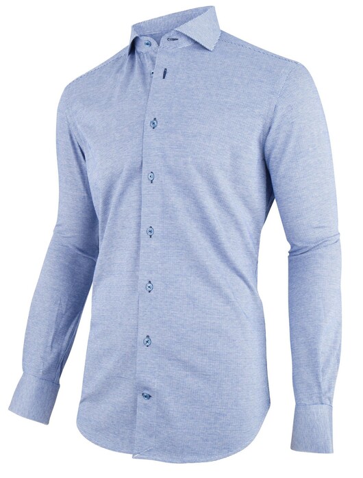 Cavallaro Napoli Givane Jersey Cotton Overhemd Blauw