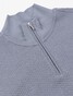 Cavallaro Napoli Jakko Half Zip Sweater Cotton Stretch Pullover Greyblue