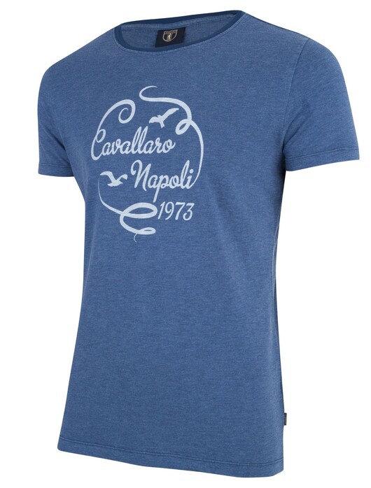 Cavallaro Napoli Lavato Tee T-Shirt Licht Blauw