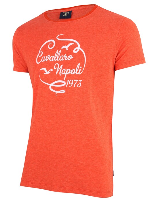 Cavallaro Napoli Lavato Tee T-Shirt Oranje