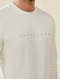 Cavallaro Napoli Leccone Crew Neck Sweat Logo Front Pullover Off White