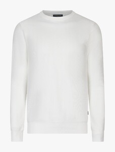 Cavallaro Napoli Levanzio Roundneck Fine Texture Cotton Cashmere Pullover Off White