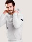 Cavallaro Napoli Lezzeno Hoodie Sweat Fabric Cotton Blend Stretch Front Logo Pullover Off White