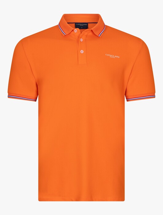 Cavallaro Napoli Limited Edition Red White Blue Orange Polo Oranje